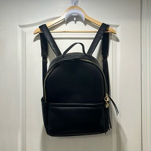 Ela Handbags Vegan Leather Backpack with Gold Accents
